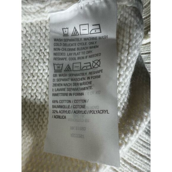 Studio Park X Shaun Killinger Ruffle Neck Wrist Sweater Size 5X Cream Ivory - Picture 5 of 8